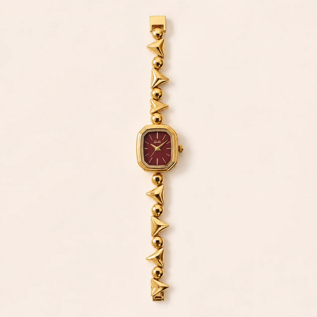 MAVI Colette gold bracelet watch with burgundy dial