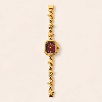 MAVI Colette gold bracelet watch with burgundy dial